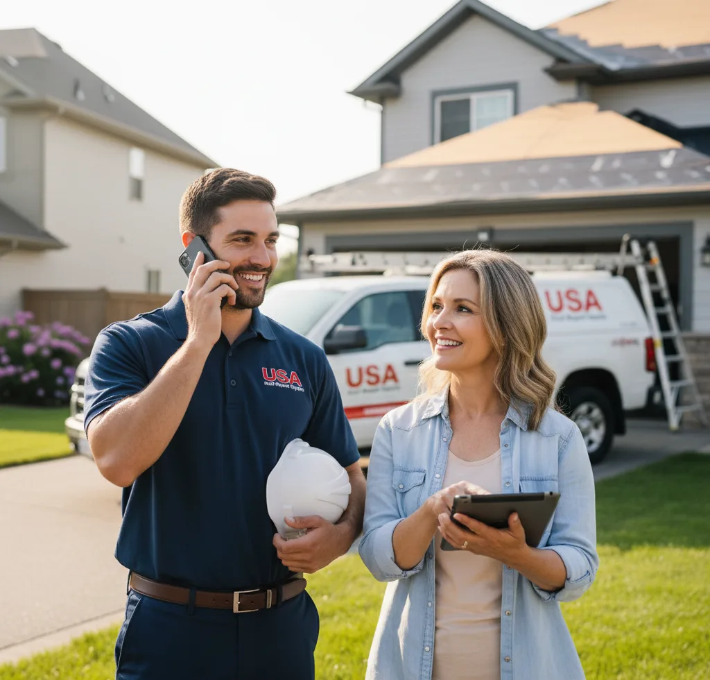 USA Roof Repair Experts customer support in Lyle